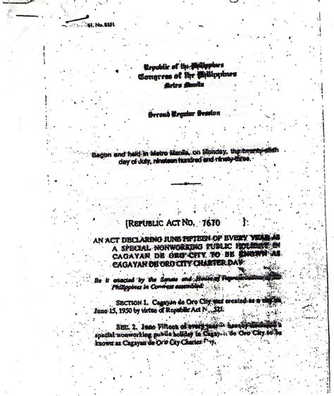 REPUBLIC ACT NO. 7670, (1994.